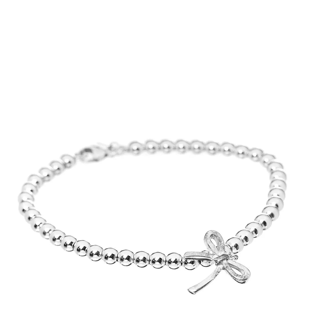 [Haelin Jewelry]STERLING SILVER BOW BEAD BRACELET