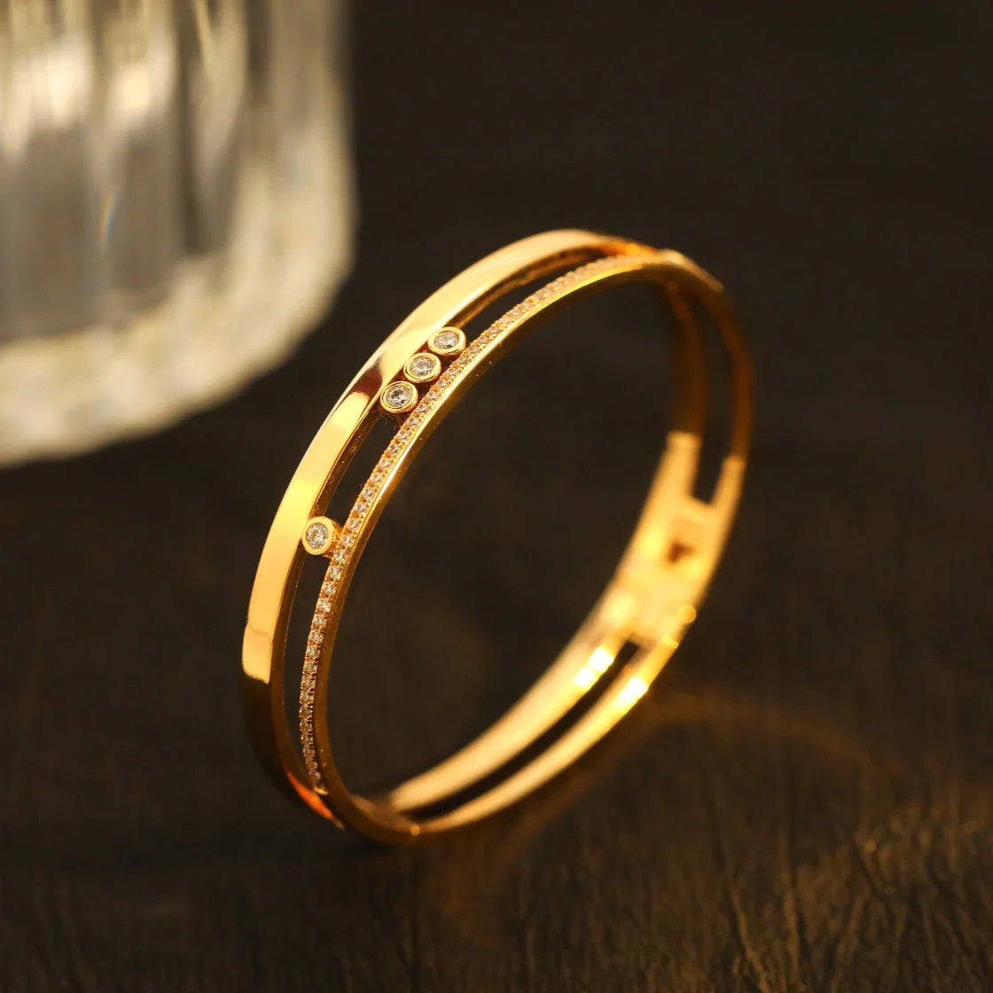 [⭐Haelin Jewelry]Move Romane Diamond Bangle Bracelet