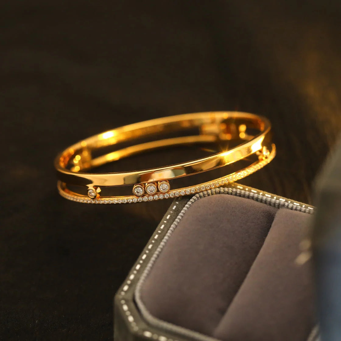 [⭐Haelin Jewelry]Move Romane Diamond Bangle Bracelet