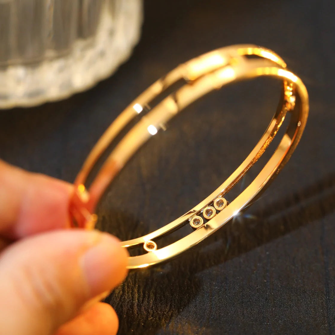 [⭐Haelin Jewelry]Move Romane Diamond Bangle Bracelet