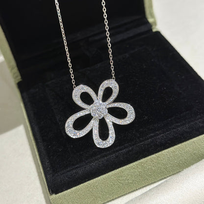 [⭐Haelin Jewelry]FLOWERLACE NECKLACE FULL DIAMONDS