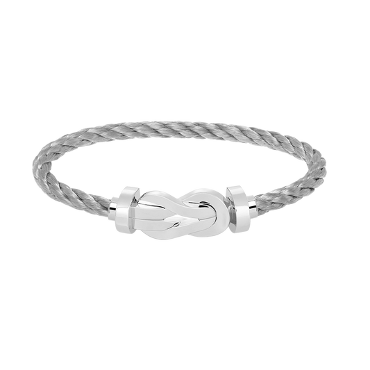 [⭐Haelin Jewelry]CHANCE LARGE 8 FIGURE BUCKLE NO DIAMOND BRACELET SILVER