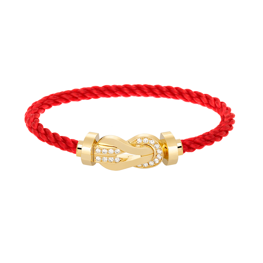 [⭐Haelin Jewelry]CHANCE LARGE 8 FIGURE BUCKLE HALF DIAMOND BRACELET GOLD