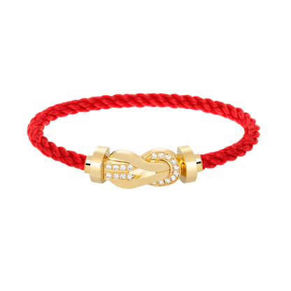 [⭐Haelin Jewelry]CHANCE LARGE 8 FIGURE BUCKLE HALF DIAMOND BRACELET GOLD