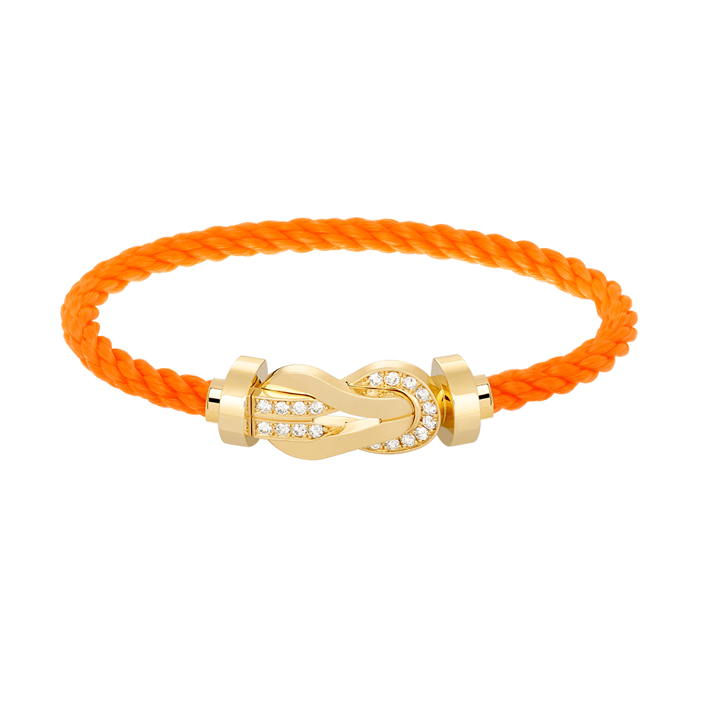 [⭐Haelin Jewelry]CHANCE LARGE 8 FIGURE BUCKLE HALF DIAMOND BRACELET GOLD