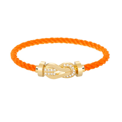 [⭐Haelin Jewelry]CHANCE LARGE 8 FIGURE BUCKLE HALF DIAMOND BRACELET GOLD