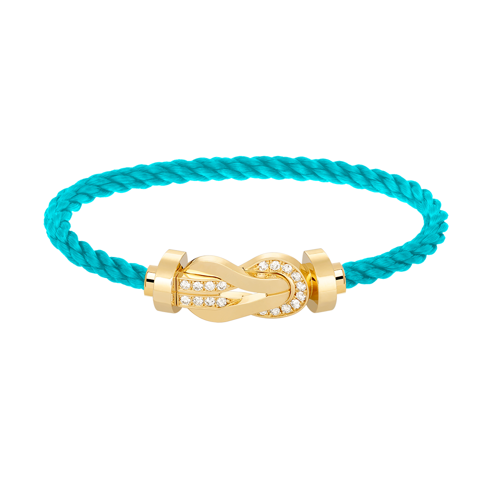 [⭐Haelin Jewelry]CHANCE LARGE 8 FIGURE BUCKLE HALF DIAMOND BRACELET GOLD