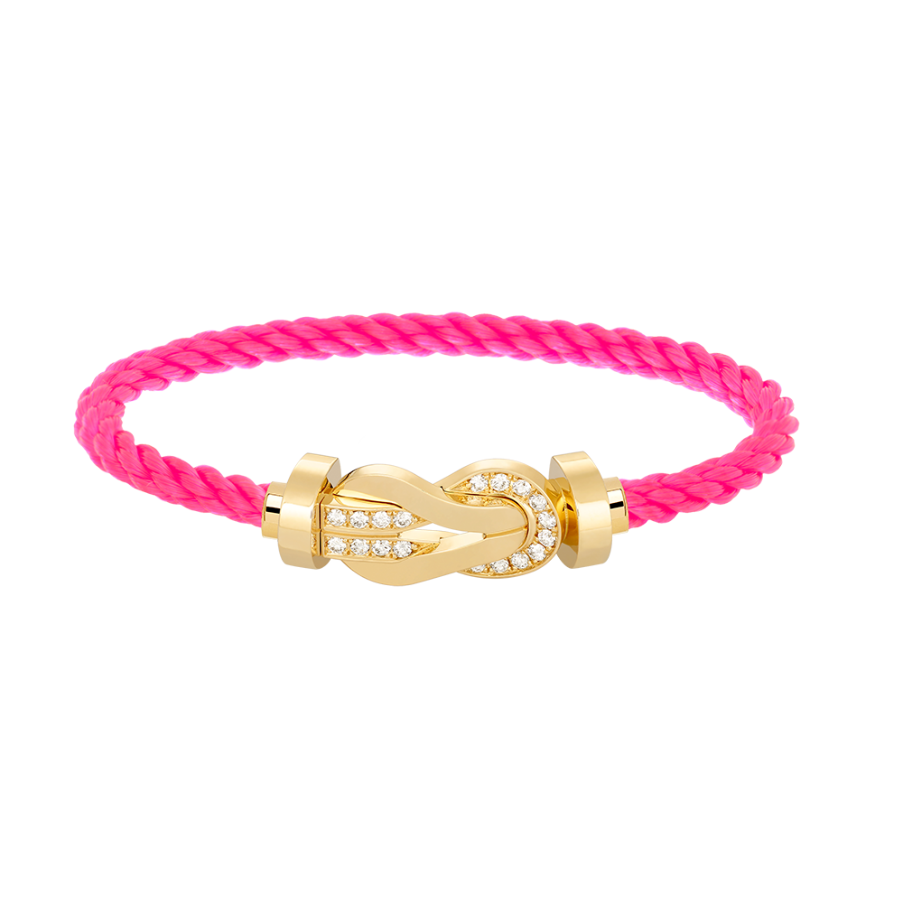 [⭐Haelin Jewelry]CHANCE LARGE 8 FIGURE BUCKLE HALF DIAMOND BRACELET GOLD