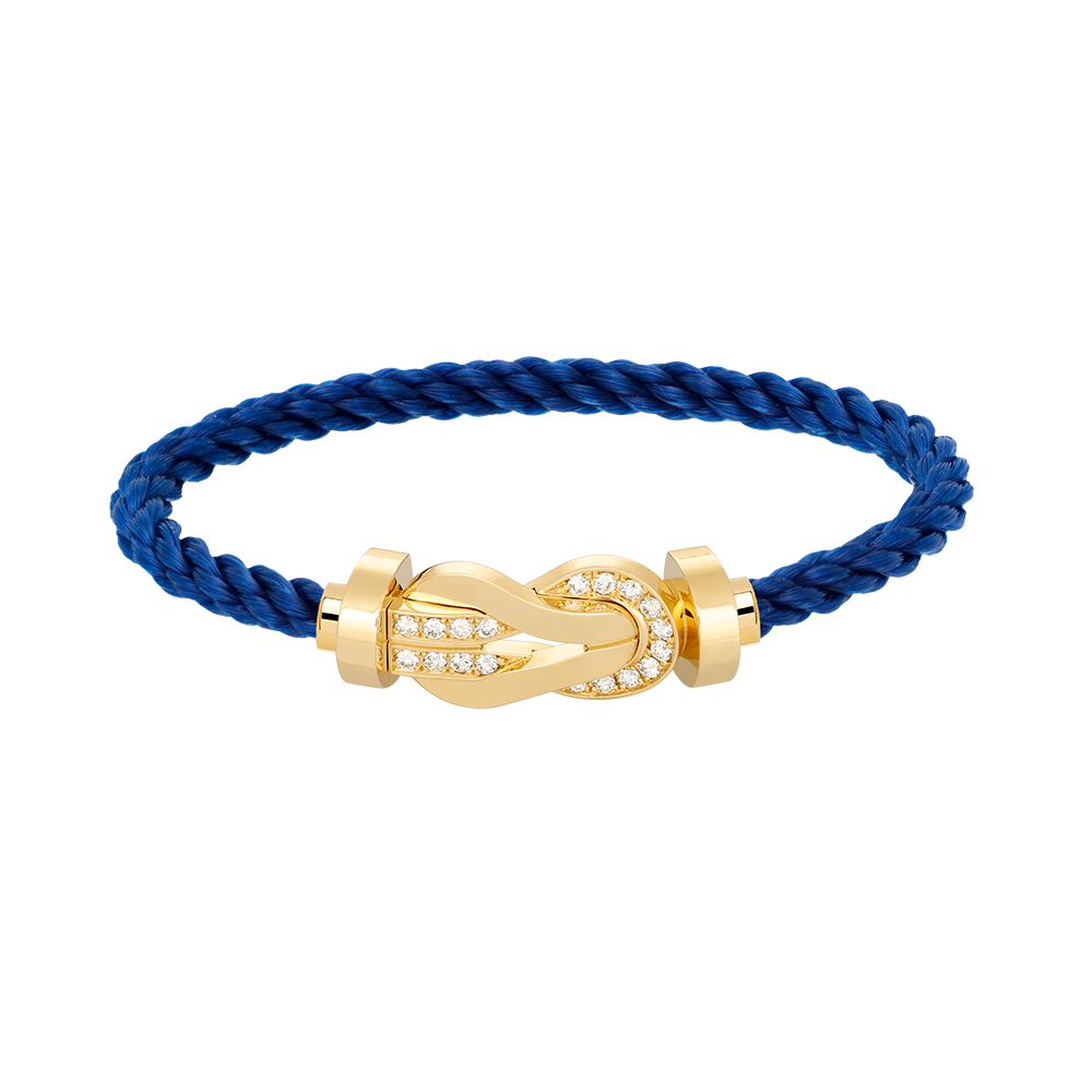 [⭐Haelin Jewelry]CHANCE LARGE 8 FIGURE BUCKLE HALF DIAMOND BRACELET GOLD