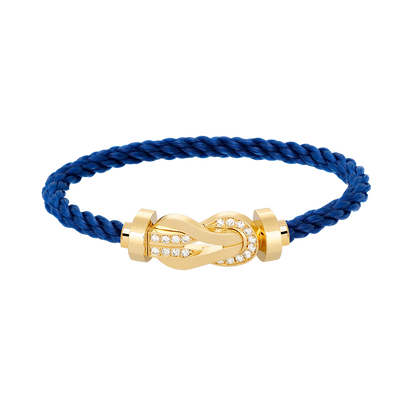 [⭐Haelin Jewelry]CHANCE LARGE 8 FIGURE BUCKLE HALF DIAMOND BRACELET GOLD