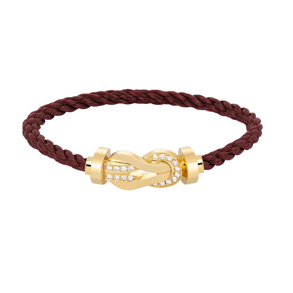 [⭐Haelin Jewelry]CHANCE LARGE 8 FIGURE BUCKLE HALF DIAMOND BRACELET GOLD