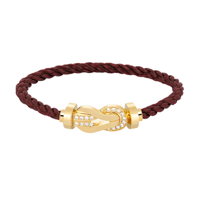 [⭐Haelin Jewelry]CHANCE LARGE 8 FIGURE BUCKLE HALF DIAMOND BRACELET GOLD