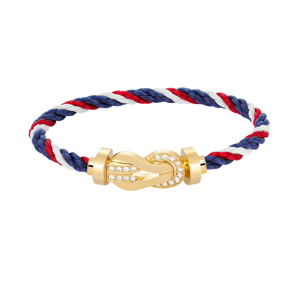 [⭐Haelin Jewelry]CHANCE LARGE 8 FIGURE BUCKLE HALF DIAMOND BRACELET GOLD