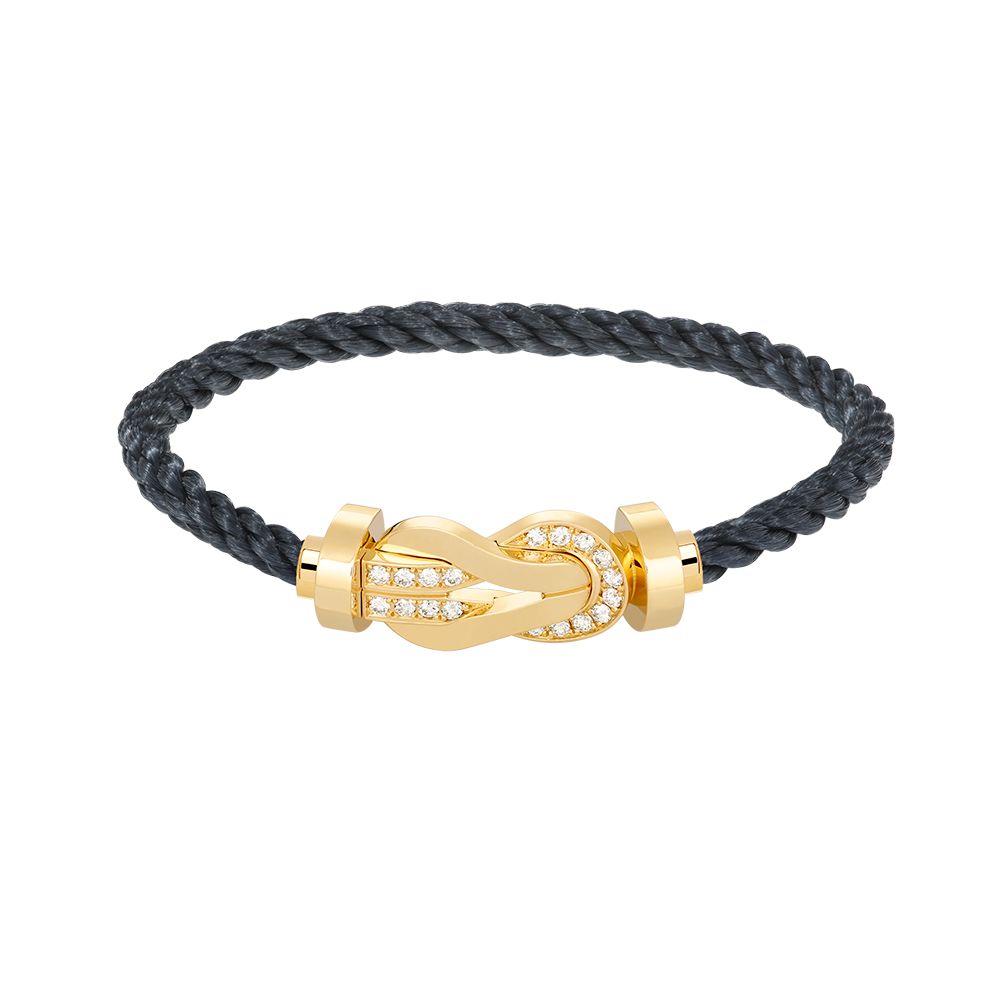 [⭐Haelin Jewelry]CHANCE LARGE 8 FIGURE BUCKLE HALF DIAMOND BRACELET GOLD