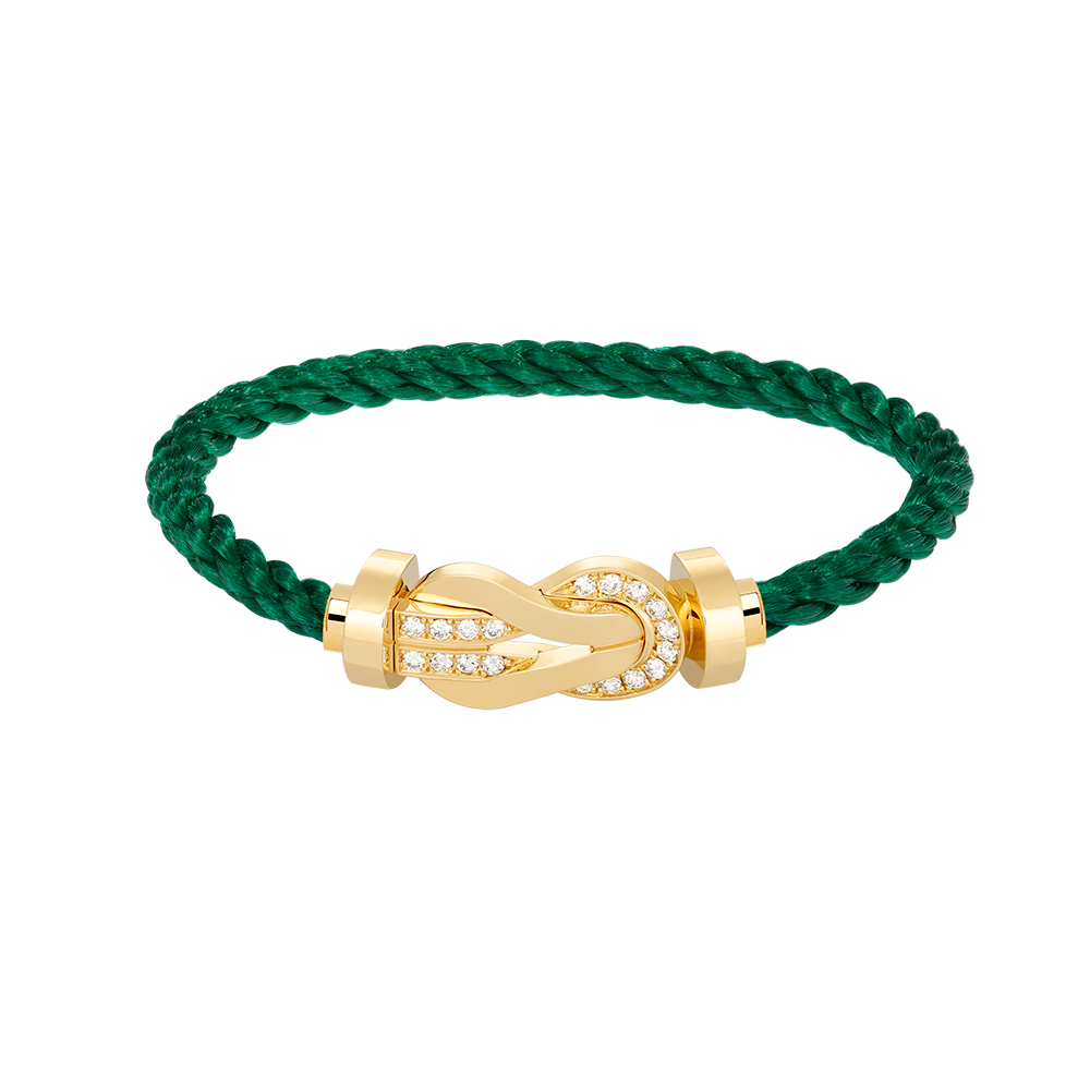 [⭐Haelin Jewelry]CHANCE LARGE 8 FIGURE BUCKLE HALF DIAMOND BRACELET GOLD