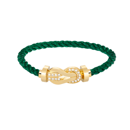 [⭐Haelin Jewelry]CHANCE LARGE 8 FIGURE BUCKLE HALF DIAMOND BRACELET GOLD