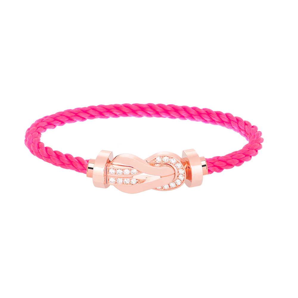 [⭐Haelin Jewelry]CHANCE LARGE 8 FIGURE BUCKLE HALF DIAMOND BRACELET ROSE GOLD