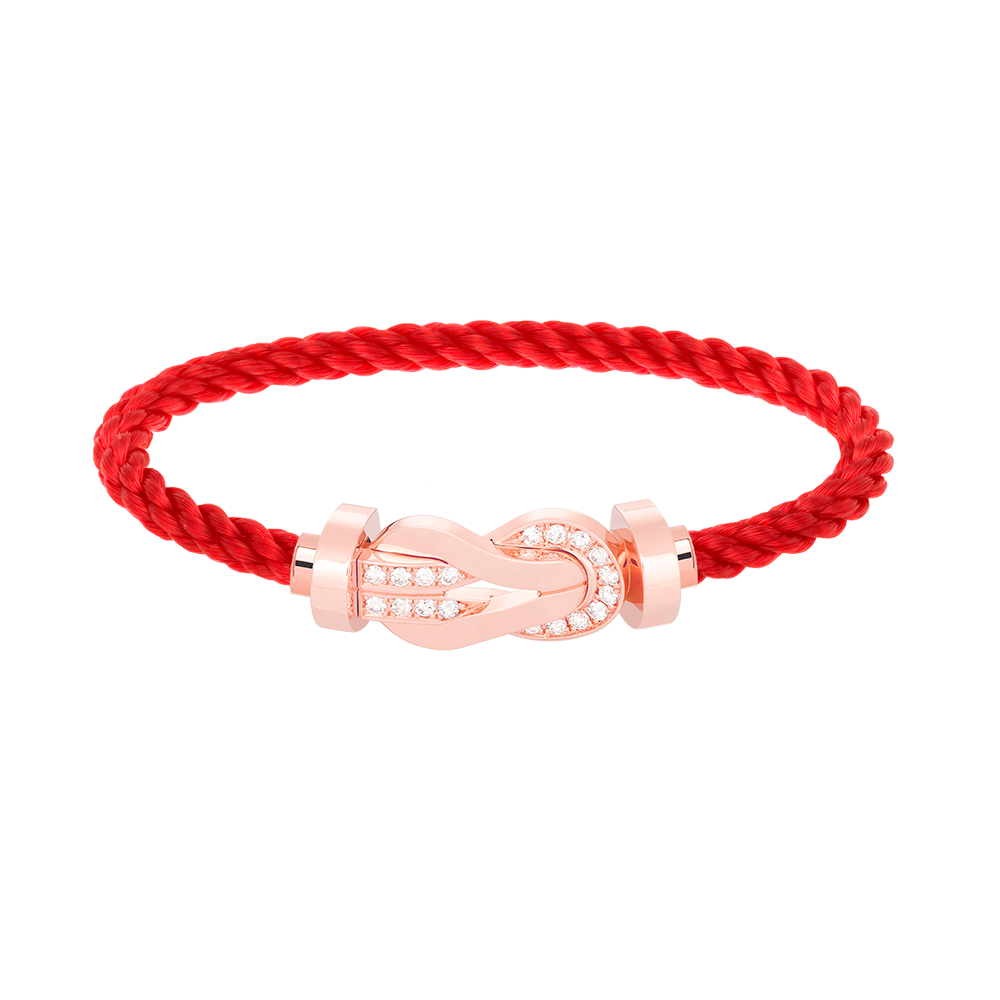 [⭐Haelin Jewelry]CHANCE LARGE 8 FIGURE BUCKLE HALF DIAMOND BRACELET ROSE GOLD