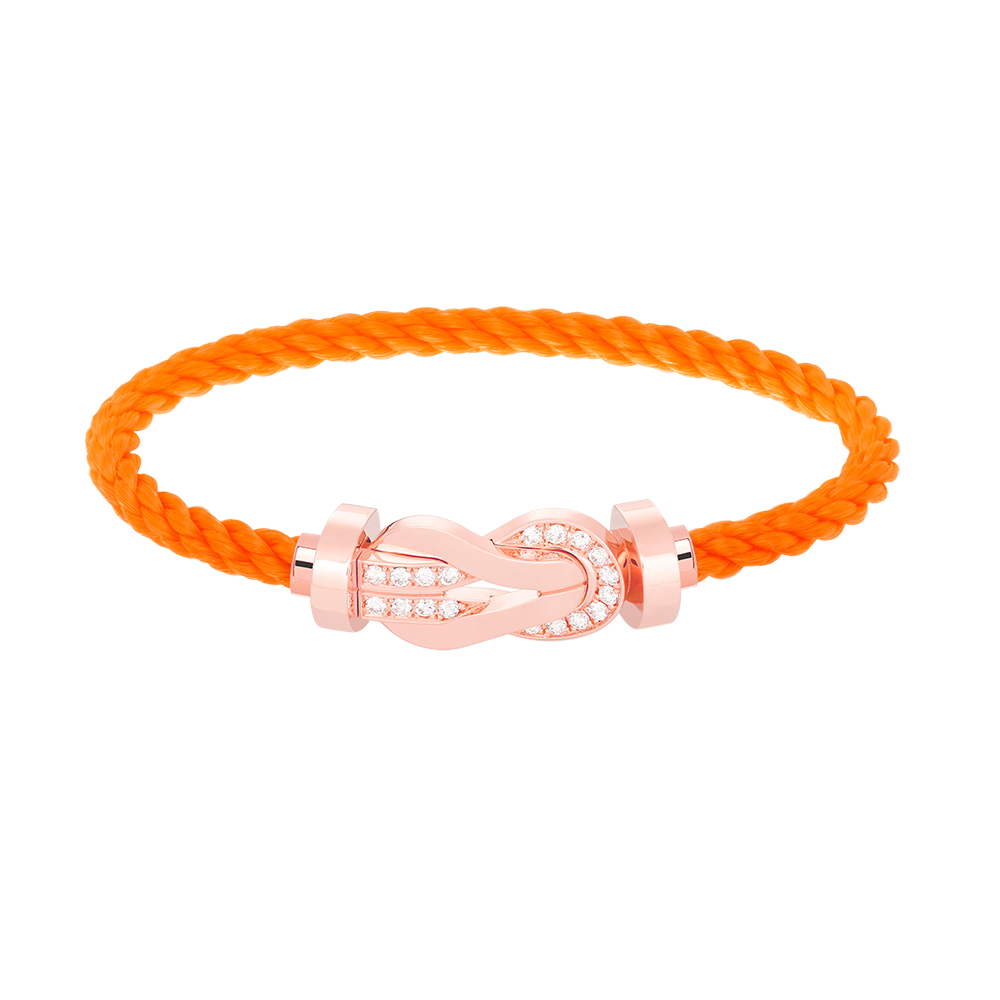 [⭐Haelin Jewelry]CHANCE LARGE 8 FIGURE BUCKLE HALF DIAMOND BRACELET ROSE GOLD