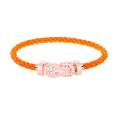 [⭐Haelin Jewelry]CHANCE LARGE 8 FIGURE BUCKLE HALF DIAMOND BRACELET ROSE GOLD