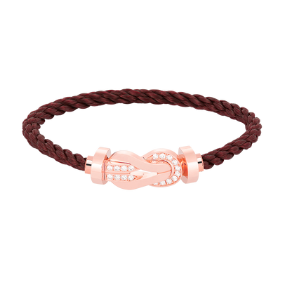 [⭐Haelin Jewelry]CHANCE LARGE 8 FIGURE BUCKLE HALF DIAMOND BRACELET ROSE GOLD
