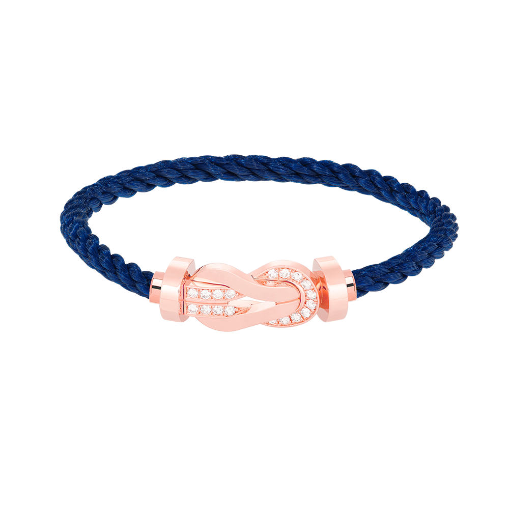 [⭐Haelin Jewelry]CHANCE LARGE 8 FIGURE BUCKLE HALF DIAMOND BRACELET ROSE GOLD