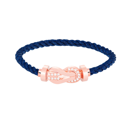 [⭐Haelin Jewelry]CHANCE LARGE 8 FIGURE BUCKLE HALF DIAMOND BRACELET ROSE GOLD