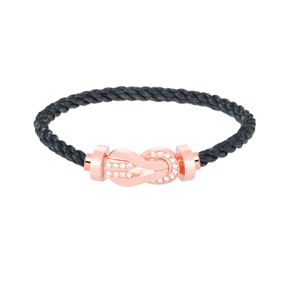 [⭐Haelin Jewelry]CHANCE LARGE 8 FIGURE BUCKLE HALF DIAMOND BRACELET ROSE GOLD