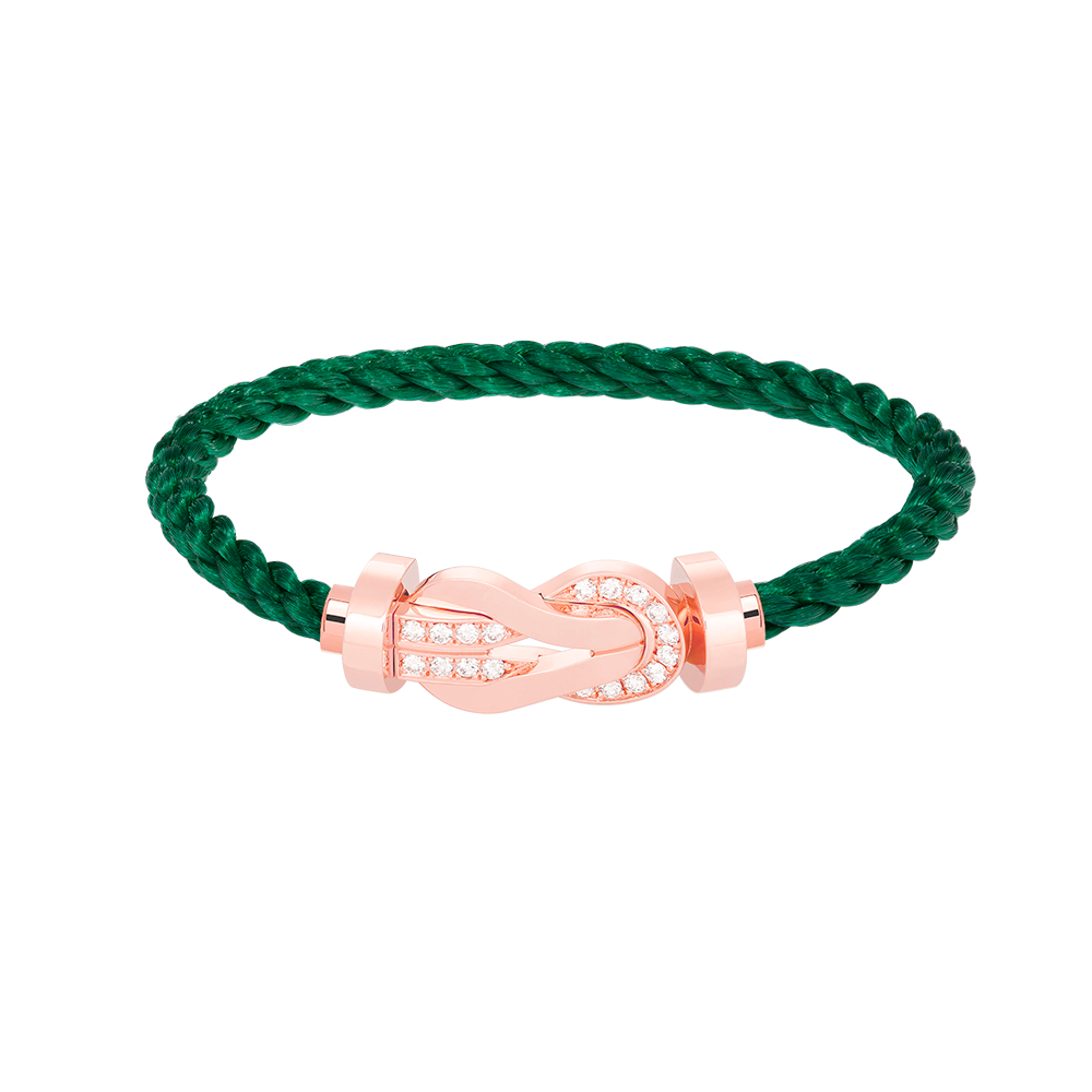 [⭐Haelin Jewelry]CHANCE LARGE 8 FIGURE BUCKLE HALF DIAMOND BRACELET ROSE GOLD