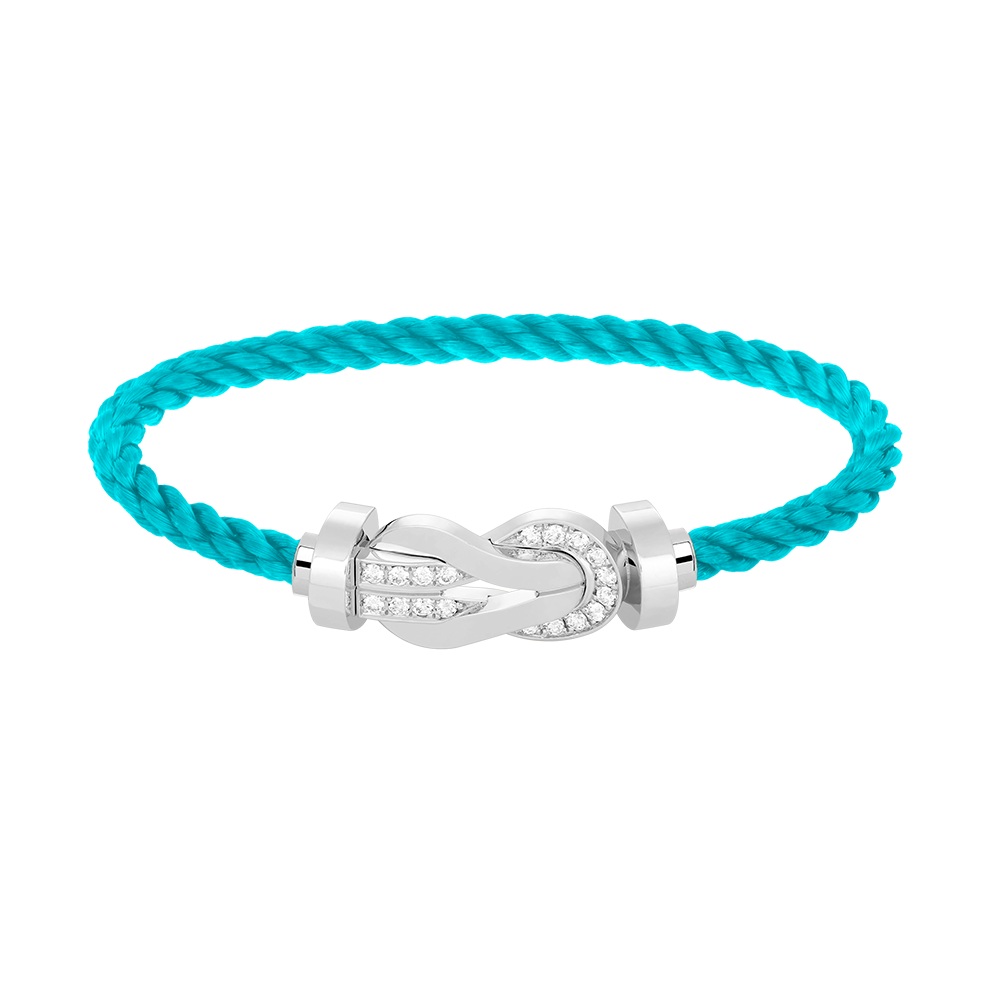 [⭐Haelin Jewelry]CHANCE LARGE 8 FIGURE BUCKLE HALF DIAMOND BRACELET SILVER