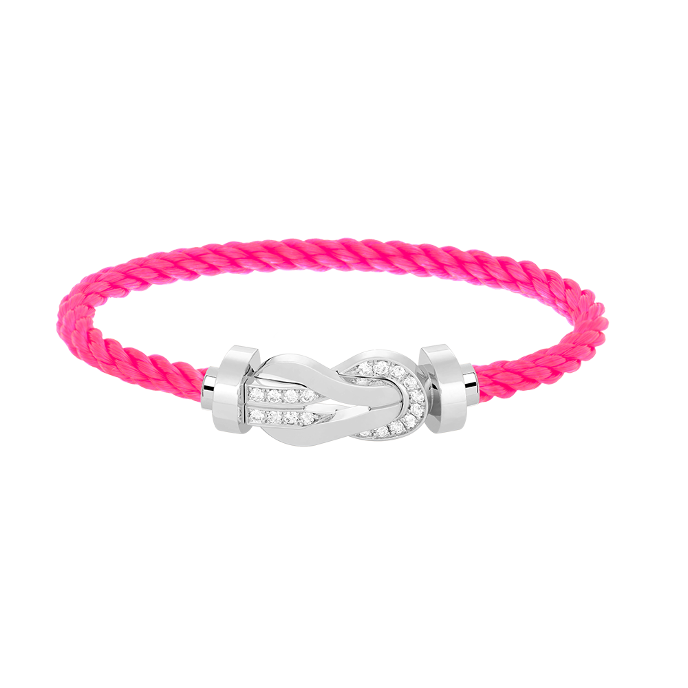 [⭐Haelin Jewelry]CHANCE LARGE 8 FIGURE BUCKLE HALF DIAMOND BRACELET SILVER