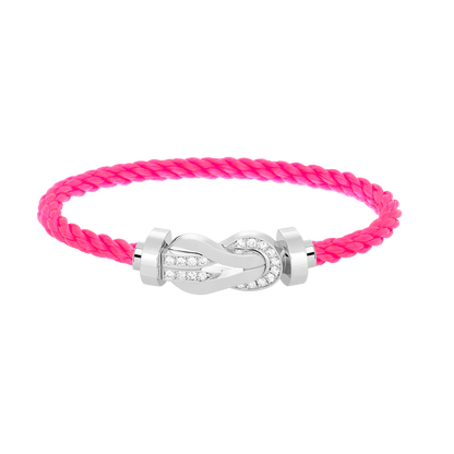 [⭐Haelin Jewelry]CHANCE LARGE 8 FIGURE BUCKLE HALF DIAMOND BRACELET SILVER