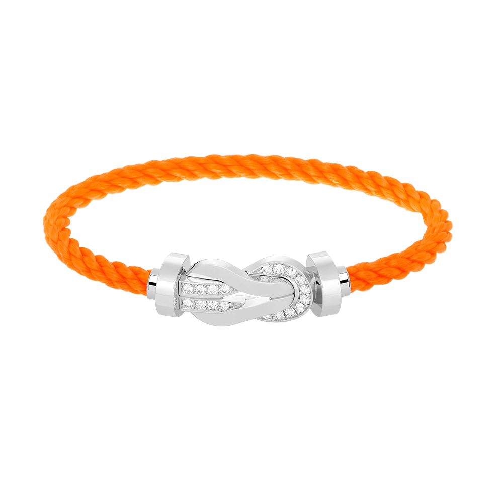 [⭐Haelin Jewelry]CHANCE LARGE 8 FIGURE BUCKLE HALF DIAMOND BRACELET SILVER