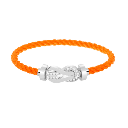 [⭐Haelin Jewelry]CHANCE LARGE 8 FIGURE BUCKLE HALF DIAMOND BRACELET SILVER