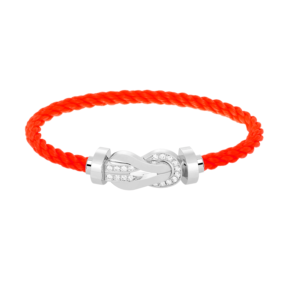 [⭐Haelin Jewelry]CHANCE LARGE 8 FIGURE BUCKLE HALF DIAMOND BRACELET SILVER