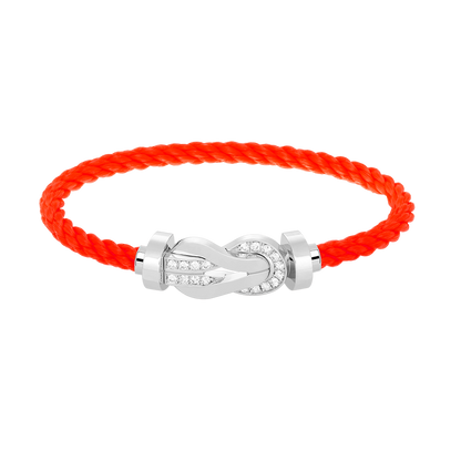 [⭐Haelin Jewelry]CHANCE LARGE 8 FIGURE BUCKLE HALF DIAMOND BRACELET SILVER