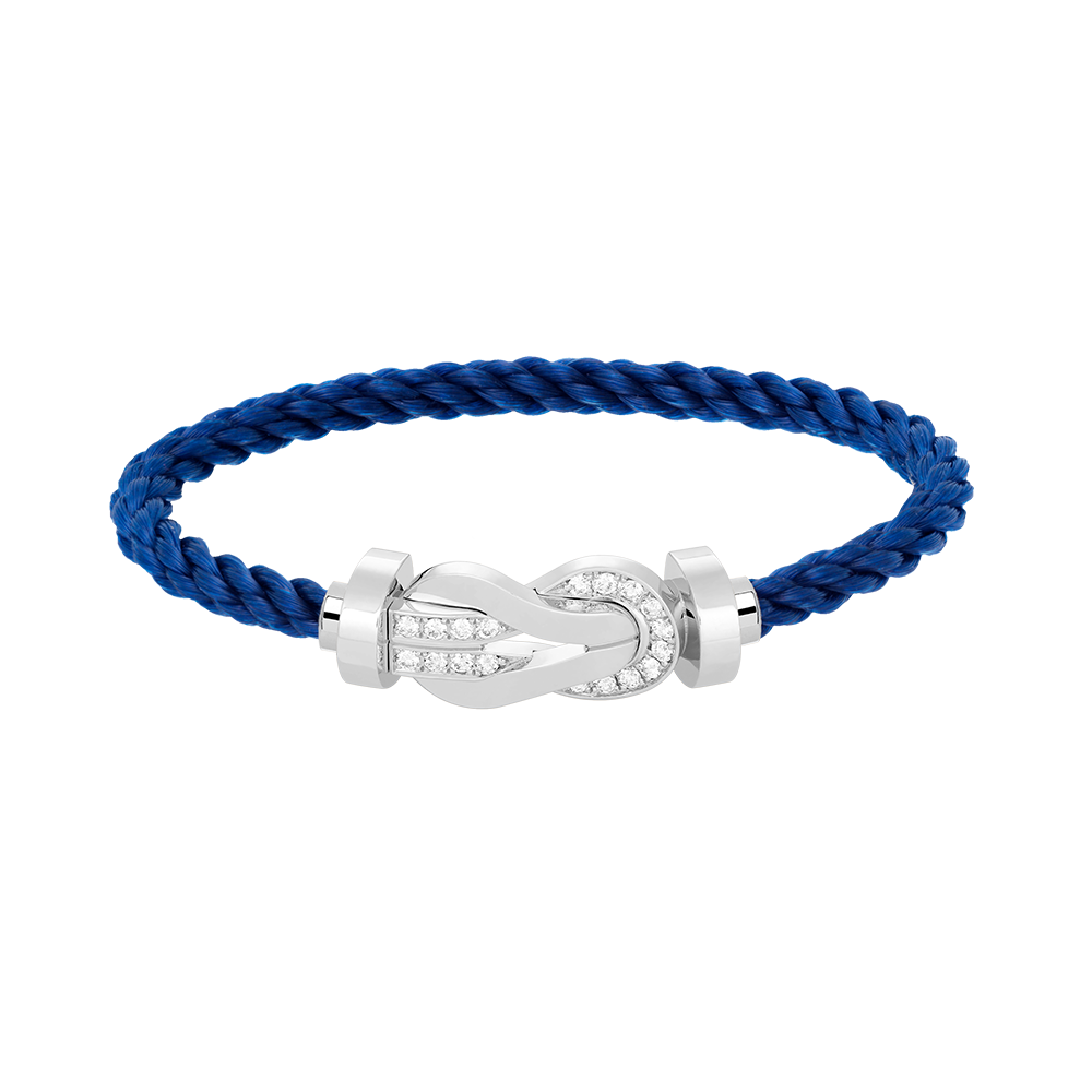 [⭐Haelin Jewelry]CHANCE LARGE 8 FIGURE BUCKLE HALF DIAMOND BRACELET SILVER
