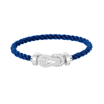 [⭐Haelin Jewelry]CHANCE LARGE 8 FIGURE BUCKLE HALF DIAMOND BRACELET SILVER