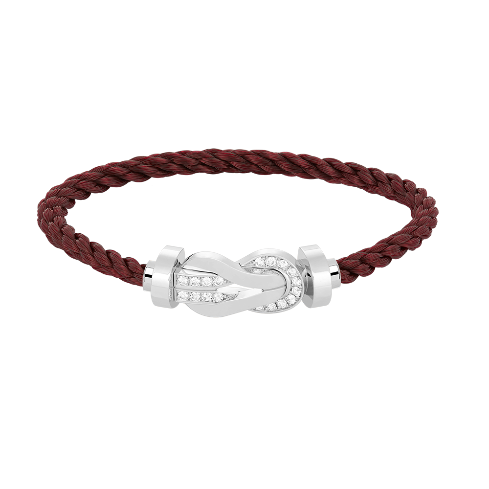 [⭐Haelin Jewelry]CHANCE LARGE 8 FIGURE BUCKLE HALF DIAMOND BRACELET SILVER