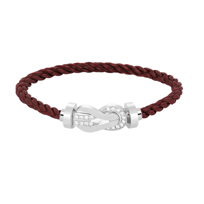 [⭐Haelin Jewelry]CHANCE LARGE 8 FIGURE BUCKLE HALF DIAMOND BRACELET SILVER