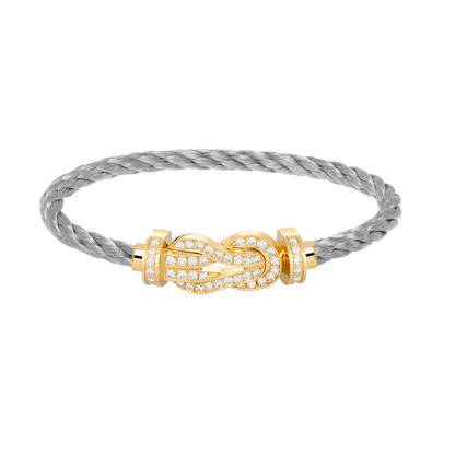 [⭐Haelin Jewelry]CHANCE LARGE 8 FIGURE BUCKLE FULLDIAMOND BRACELET GOLD
