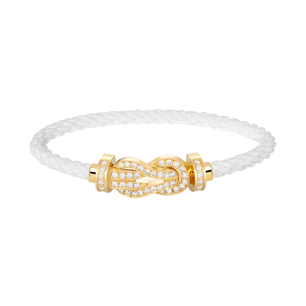 [⭐Haelin Jewelry]CHANCE LARGE 8 FIGURE BUCKLE FULLDIAMOND BRACELET GOLD