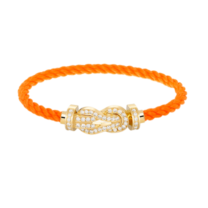 [⭐Haelin Jewelry]CHANCE LARGE 8 FIGURE BUCKLE FULLDIAMOND BRACELET GOLD