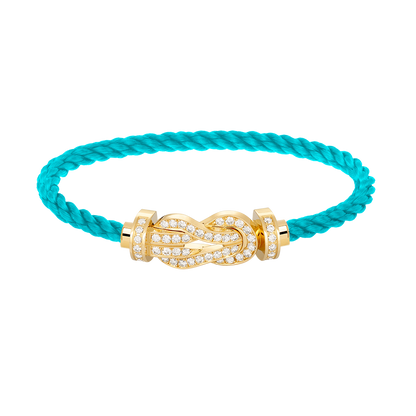 [⭐Haelin Jewelry]CHANCE LARGE 8 FIGURE BUCKLE FULLDIAMOND BRACELET GOLD