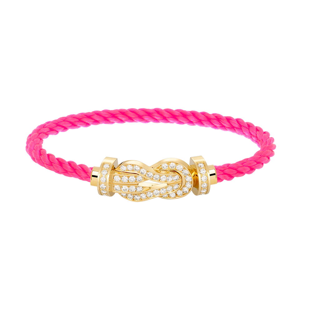 [⭐Haelin Jewelry]CHANCE LARGE 8 FIGURE BUCKLE FULLDIAMOND BRACELET GOLD