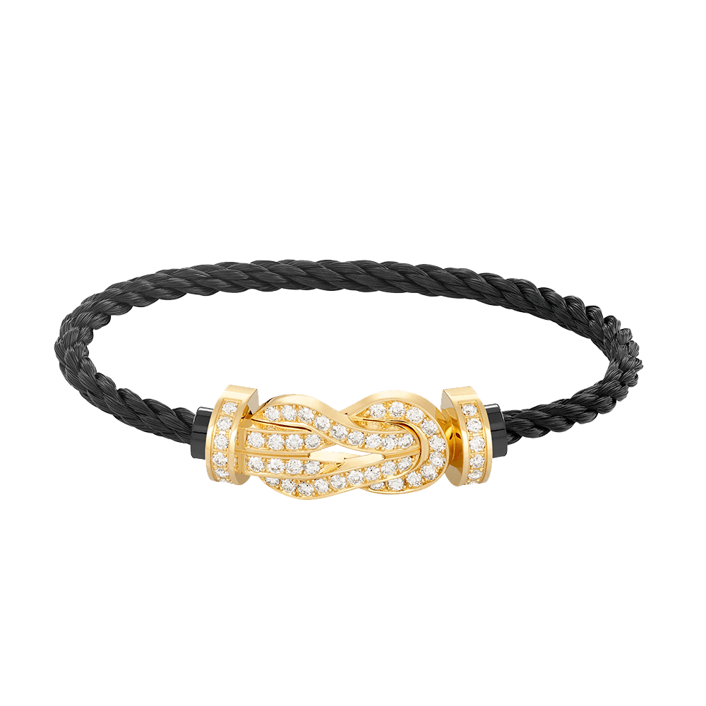 [⭐Haelin Jewelry]CHANCE LARGE 8 FIGURE BUCKLE FULLDIAMOND BRACELET GOLD