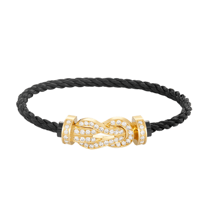 [⭐Haelin Jewelry]CHANCE LARGE 8 FIGURE BUCKLE FULLDIAMOND BRACELET GOLD