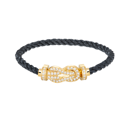 [⭐Haelin Jewelry]CHANCE LARGE 8 FIGURE BUCKLE FULLDIAMOND BRACELET GOLD