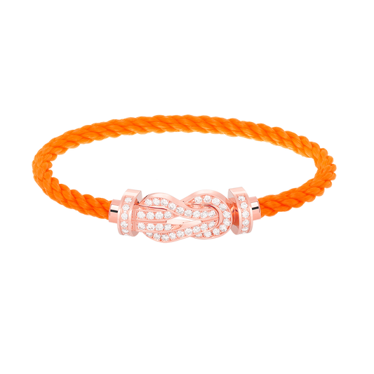 [⭐Haelin Jewelry]CHANCE LARGE 8 FIGURE BUCKLE FULL DIAMOND BRACELET ROSE GOLD