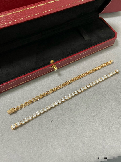 [⭐Haelin Jewelry jewelrys]TENNIS BRACELET WITH FULL DIAMOND SETTING